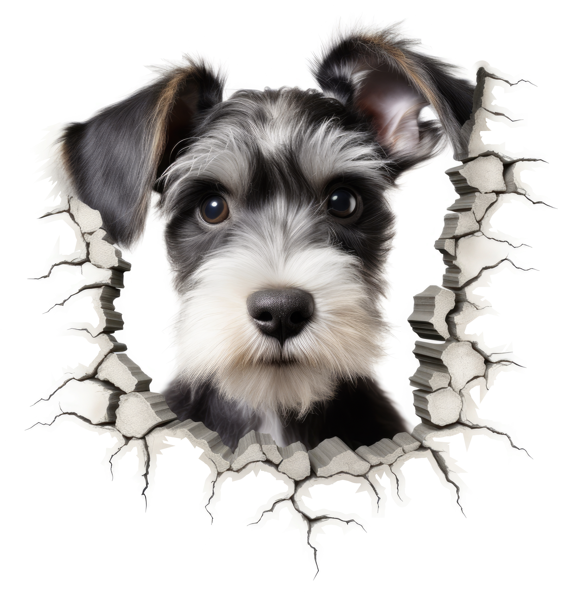 Breakthrough Sticker Schnauzer dog 'breakthrough' sticker