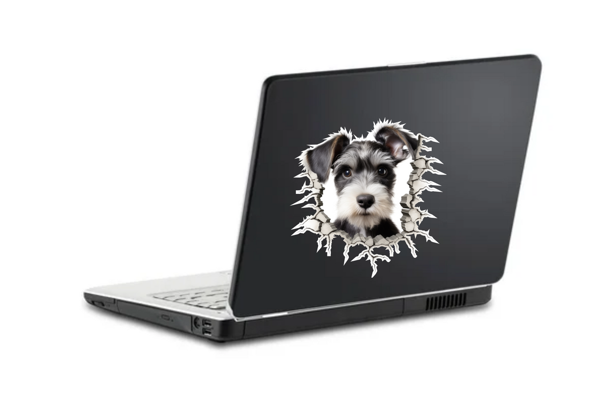 Schnauzer dog 'breakthrough' sticker