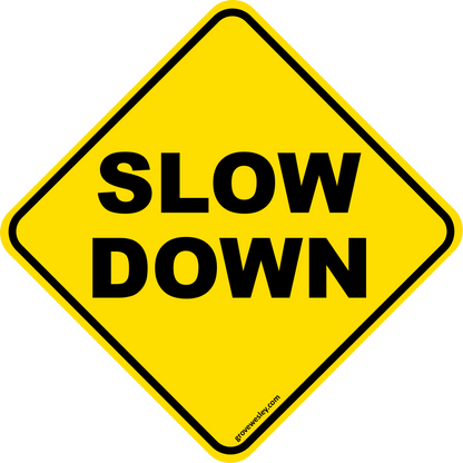 Slow down diamond stickers