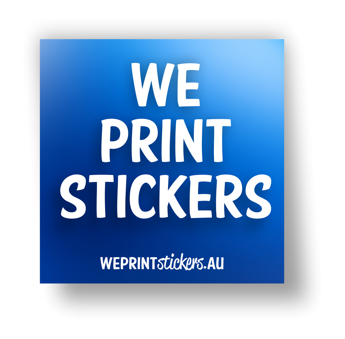 Laminated square stickers