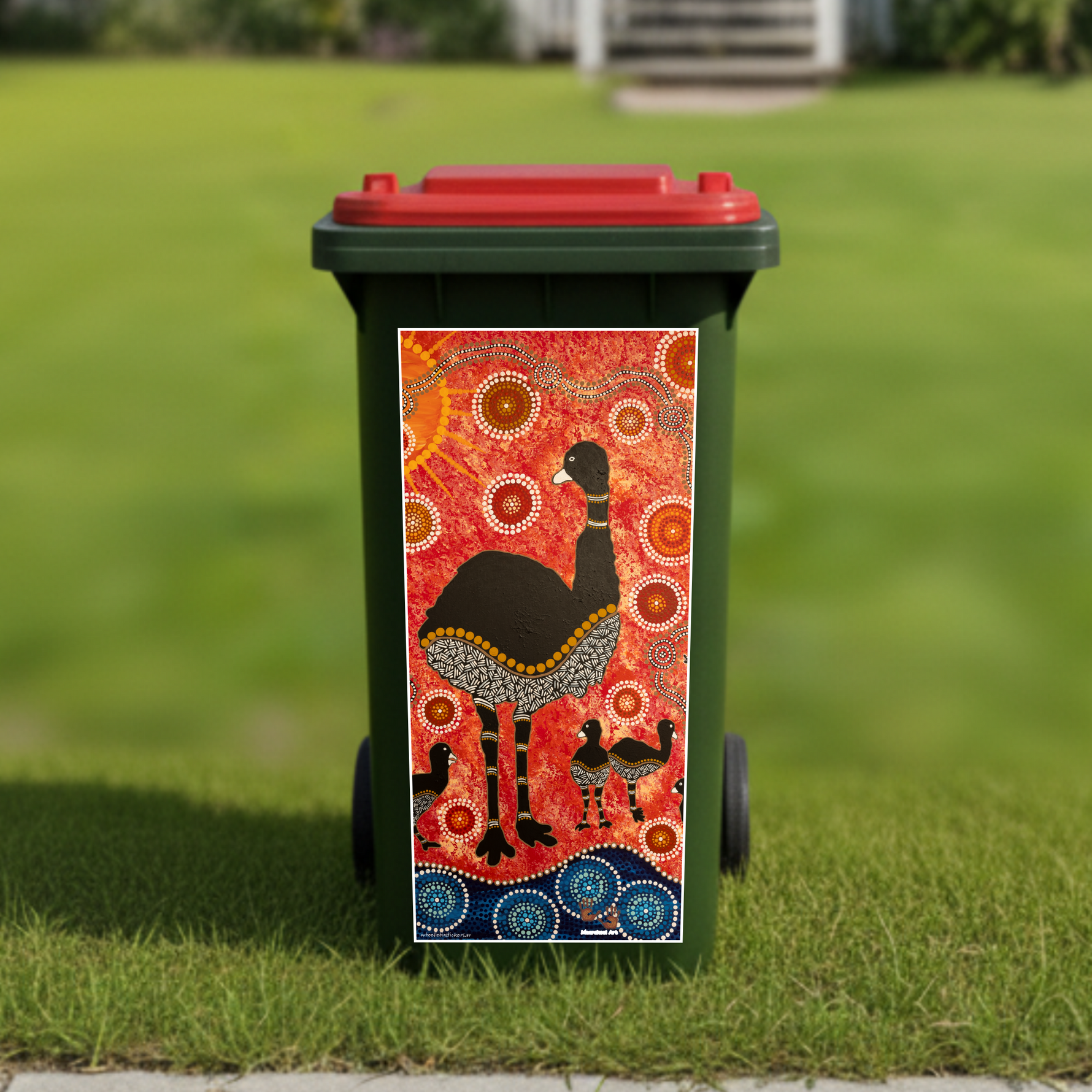 Surviving bushfires wheelie bin sticker – Grove Wesley Design Art