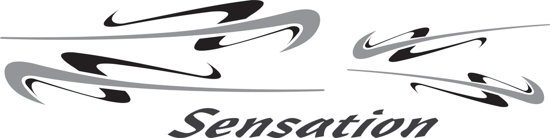 Traveller Sensations caravan side graphics and logo