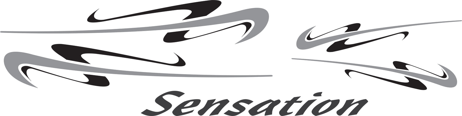 Traveller Sensations caravan side graphics and logo