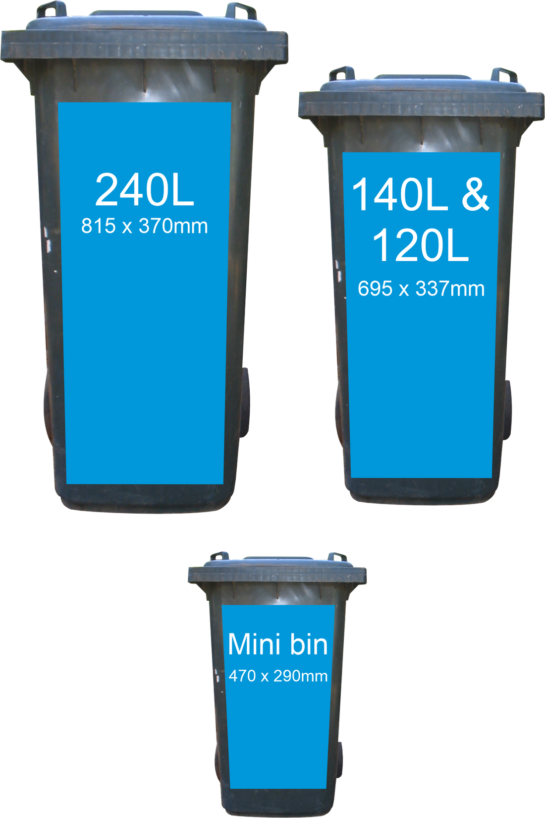 Sizes stickers