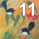 Willywag tail house number garden panel