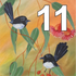 Willywag tail house number garden panel