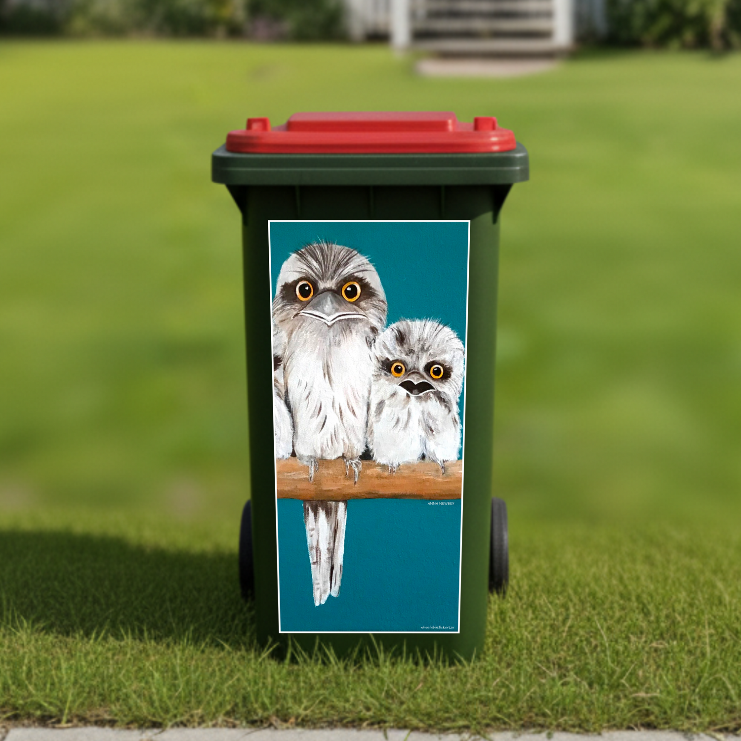 Wise ones wheelie bin sticker