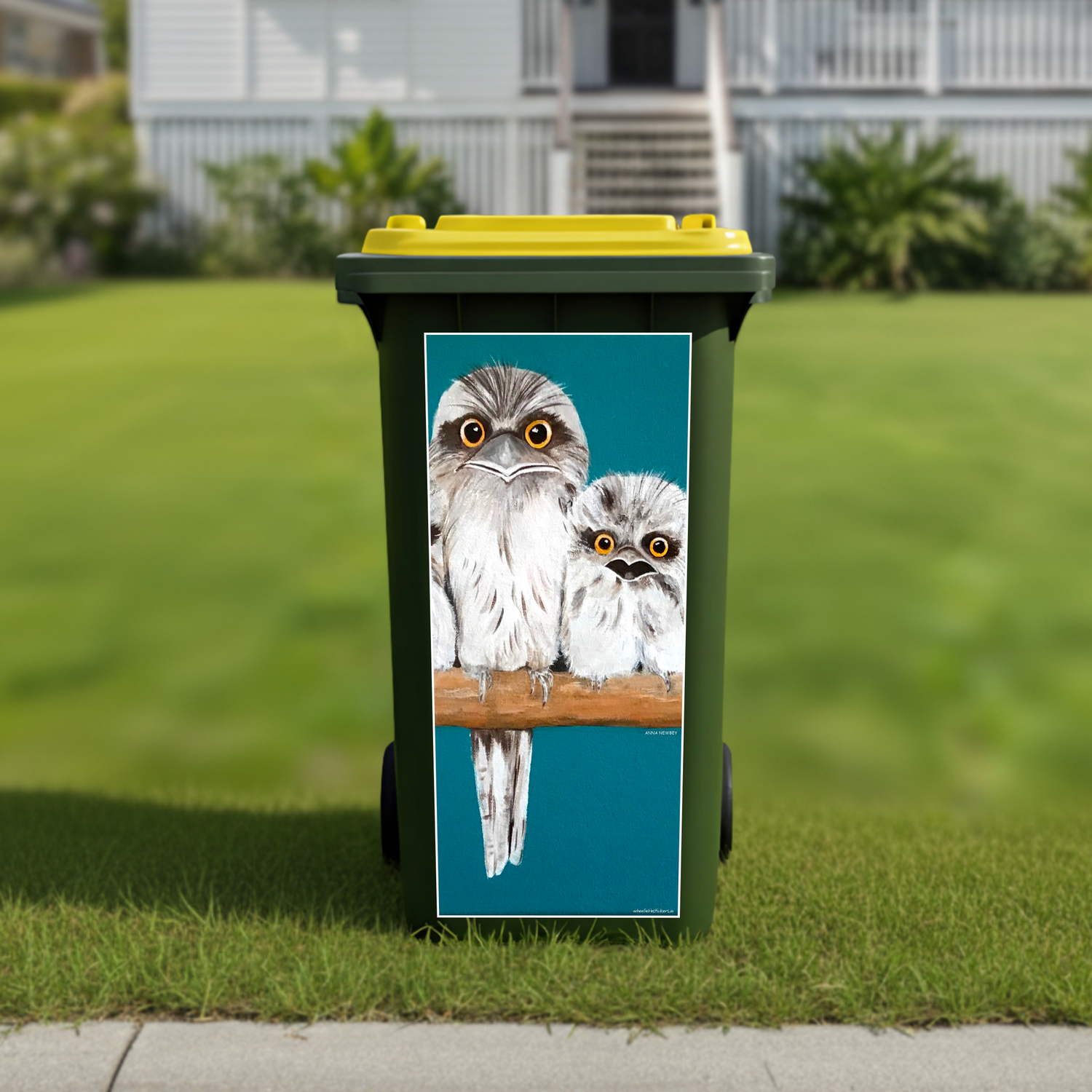 Wise ones wheelie bin sticker