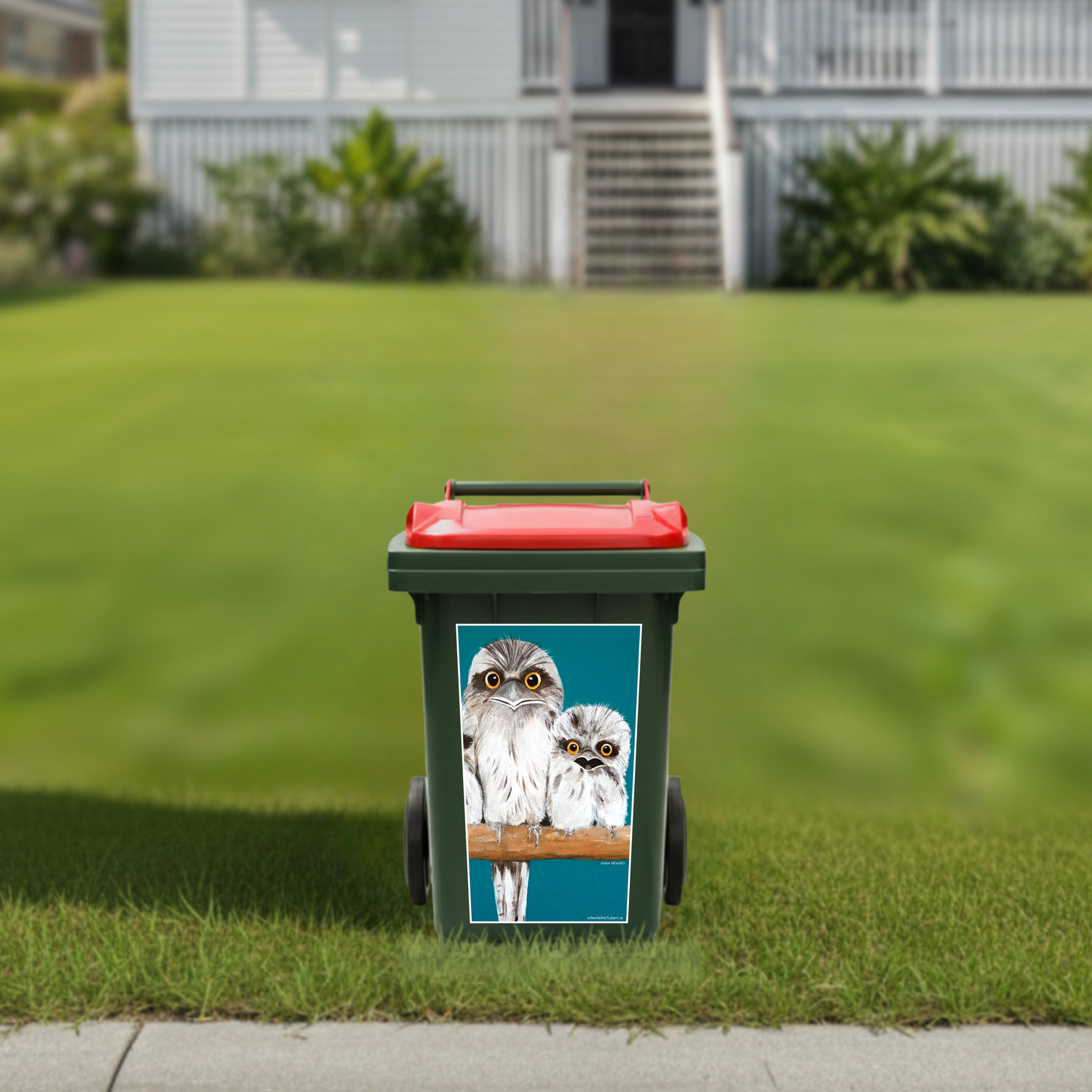 Wise ones wheelie bin sticker