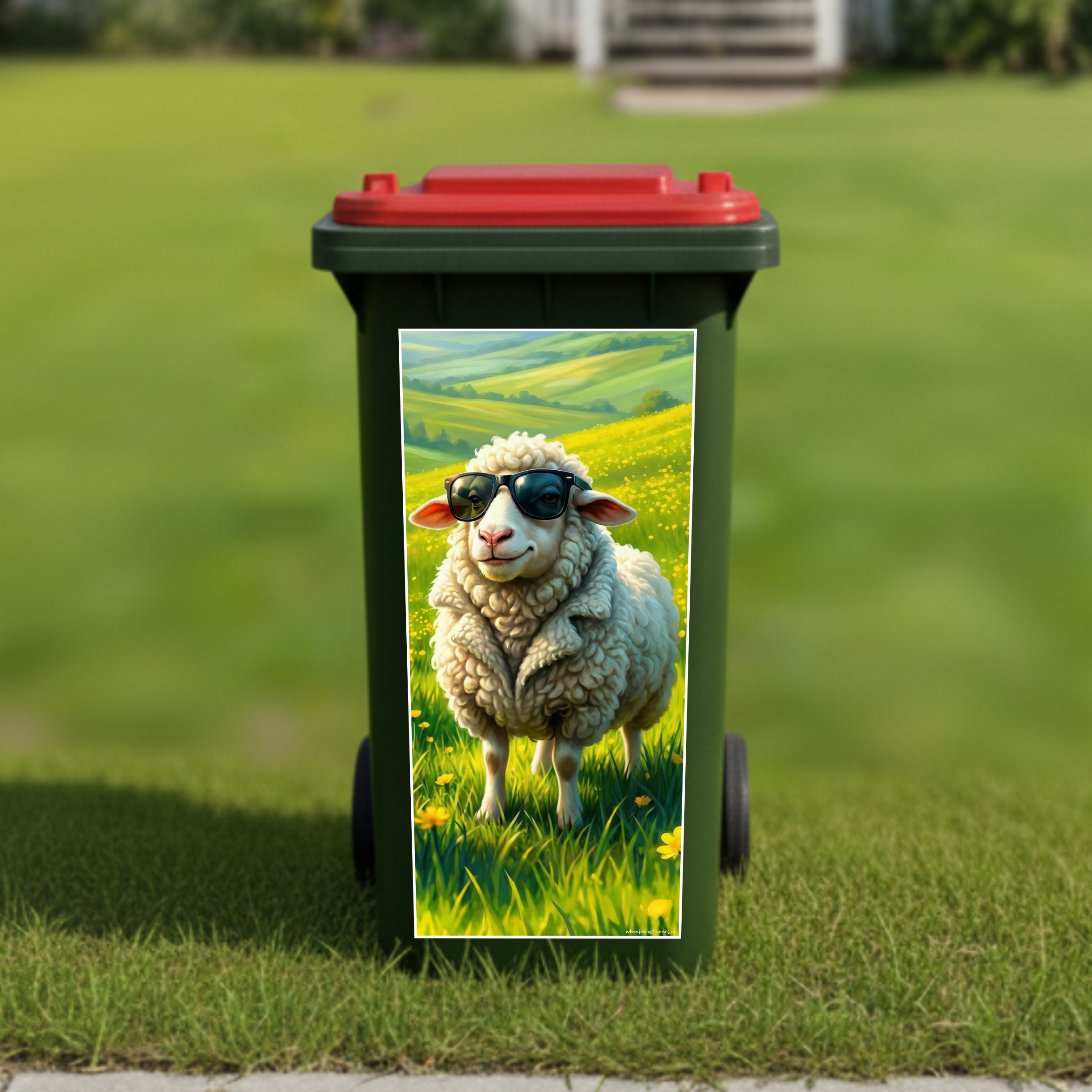 The woolly rebel wheelie bin sticker